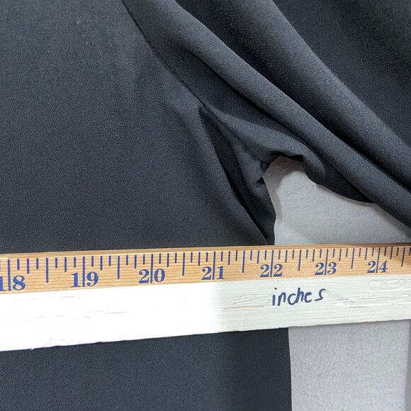 Express Tie Neck Black Long Sleeves Button Up Shirt Women's Size Large - Picture 4 of 9